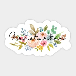 Fire Starter Floral Sticker